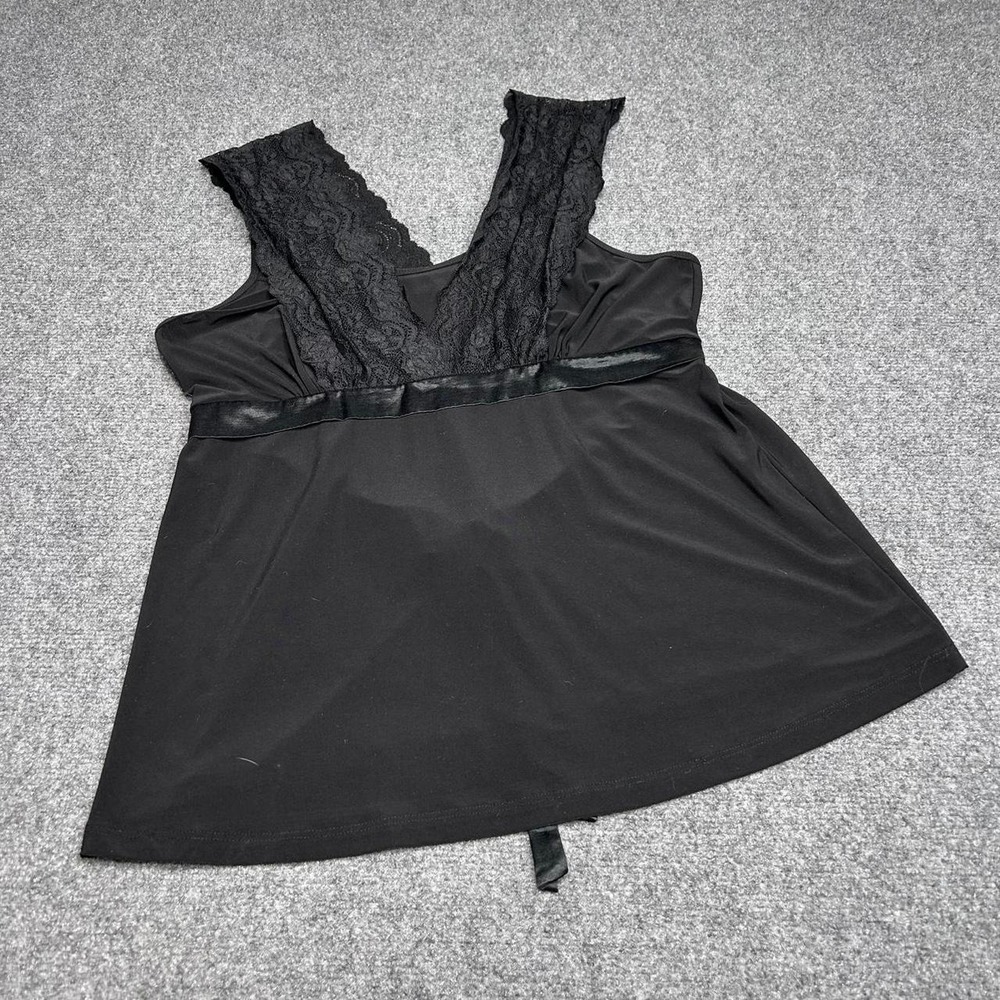 Studio 1940 vintage black lace babydoll tank top Size Large